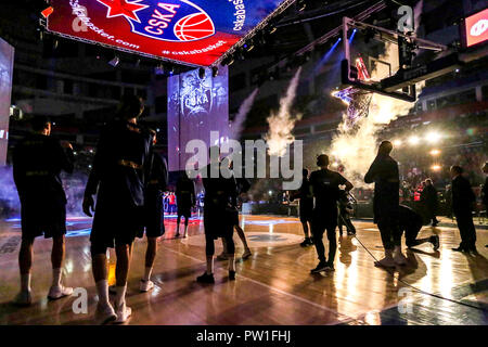 Moscou, Russie. 11Th Oct, 2018. Lassa FC Barcelone lors de la mise en queue contre le CSKA Moscou dans la Turkish Airlines Euroleague match d'ouverture de la saison 2018-2019. Crédit : Nicolas Muller SOPA/Images/ZUMA/Alamy Fil Live News Banque D'Images