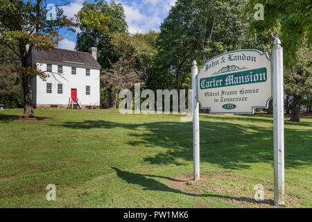 Ripley, TN, USA-10/1/18 : La maison de Carter a été construit avant 1780, par John et Landon Carter. Banque D'Images