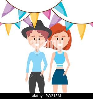 Les gens partie dessins animés Illustration de Vecteur