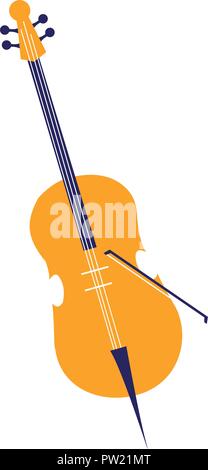 Icône de l'instrument violon sur fond blanc, vector illustration Illustration de Vecteur