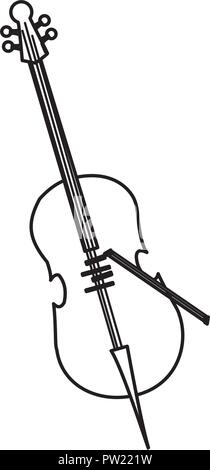 Icône de l'instrument violon sur fond blanc, vector illustration Illustration de Vecteur