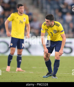 Scotland's John McGinn semble abattu au cours de l'UEFA Ligue des Nations Unies Groupe C1 match à la Sammy Ofer Stadium, Haïfa. Banque D'Images