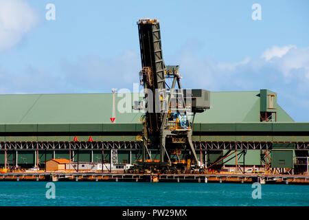 Grue d'expédition en port de Geraldton - Ouest de l'Australie Banque D'Images