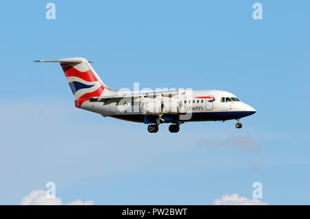 British Airways British Aerospace BAe 146-100 London Stansted Airport Banque D'Images