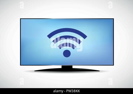 L'icône smart tv wifi technologie moderne Vector EPS10 illunstration Illustration de Vecteur