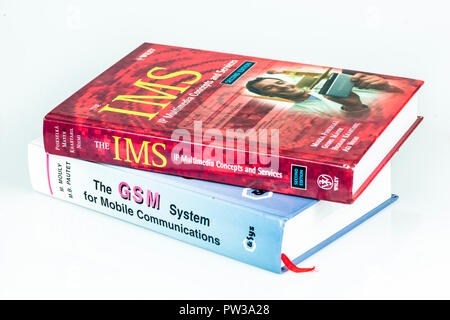 Livres de référence technique sur les technologies mobiles GSM couvrant et IMS Banque D'Images