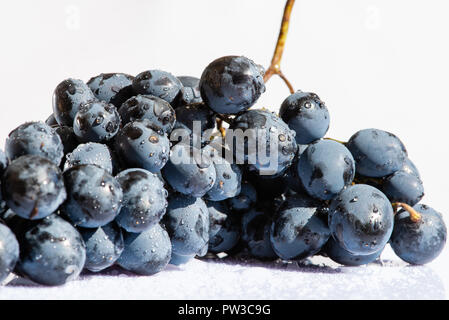 Grappe de raisin blanc fond isolé au studio Banque D'Images