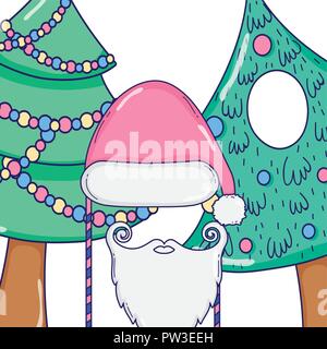 Stand de Noël Accessoires dessins animés Illustration de Vecteur