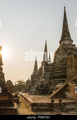 Wat Phra Si Sanphet Temple dans le parc historique d'Ayutthaya, Thaïlande Banque D'Images
