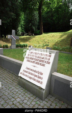 Cimetière de Vilnius, le dévouement au retrait des soldats de Napoléon qui sont morts 1812-13 situés à la Grande Armée dans le cimetière Antakalnis memorial, la Lituanie. Banque D'Images