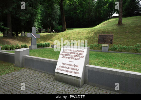 Cimetière de Vilnius, le dévouement au retrait des soldats de Napoléon qui sont morts 1812-13 situés à la Grande Armée dans le cimetière Antakalnis memorial, la Lituanie. Banque D'Images