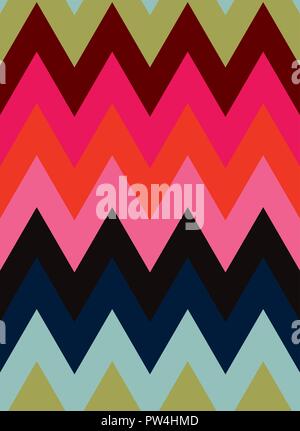 Vector 8 couleurs de fond sans soudure en zig-zag. Parfait pour tissu, patchwork, scrapbook paper, le papier peint et de l'artisanat Illustration de Vecteur