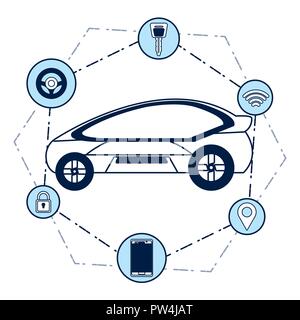 La technologie de repérage par GPS Illustration de Vecteur