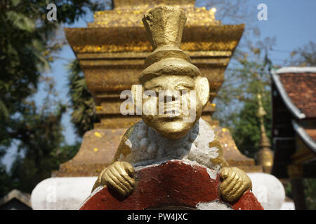 Figur im Xienthong tva, Luang Prabang, Laos, Asie Banque D'Images