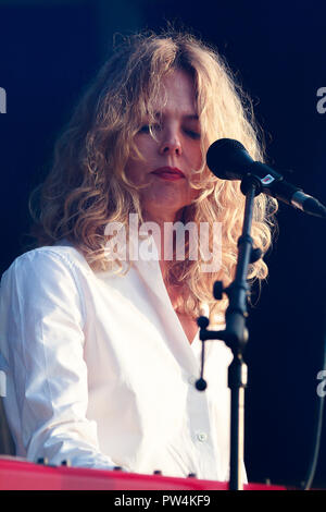 Concierto de Christina Rosenvinge en el Festival de la luz 2018 Galice Banque D'Images