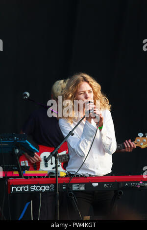 Concierto de Christina Rosenvinge en el Festival de la luz 2018 Galice Banque D'Images