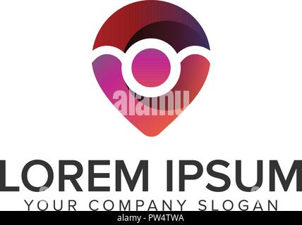 Pointeur de carte logo 3d Illustration de Vecteur