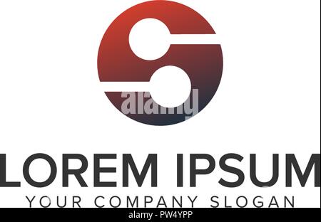 Lettre S dot concept design logo circuit modèle. entièrement éditables vector Illustration de Vecteur