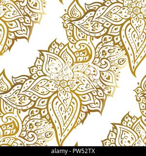 La main élégant motif Paisley transparente Illustration de Vecteur