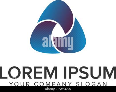 Conception de logo triangle abstrait modèle concept Illustration de Vecteur