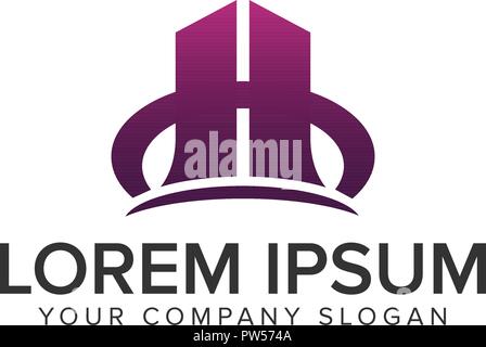 Lettre H luxury concept design de logo modèle. Illustration de Vecteur