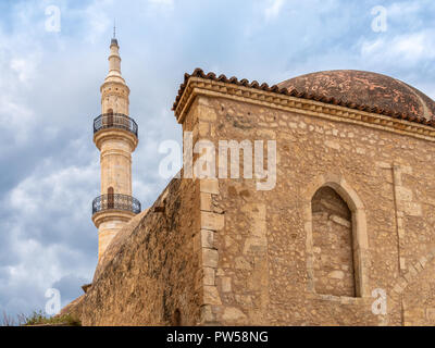 La (ou de Neratze Gazi Hussein) Mosquée de Rethymno, Crète, Grèce Banque D'Images