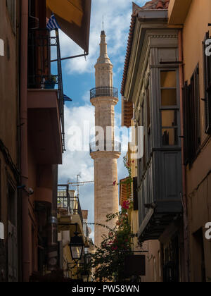 La (ou de Neratze Gazi Hussein) Mosquée de Rethymno, Crète, Grèce Banque D'Images