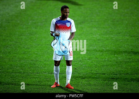 L'Angleterre Raheem Sterling au cours de l'UEFA Ligue Nations match à Stadion HNK Rijeka en Croatie. Banque D'Images