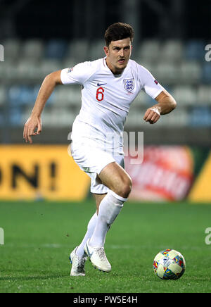 Harry Maguire en Angleterre lors du match de l'UEFA Nations League au Stadion HNK Rijeka en Croatie. APPUYEZ SUR ASSOCIATION photo. Date de la photo: Vendredi 12 octobre 2018. Voir PA Story FOOTBALL Croatie. Le crédit photo devrait se lire comme suit : Tim Goode/PA Wire. Banque D'Images