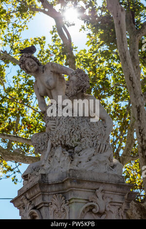 Nymphe de fontaine, Pan et Dubrovnik (Croatie) Banque D'Images