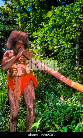 Australie - Les joue le Didjeridoo Banque D'Images