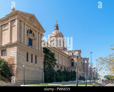 Le Musée National d'Art de Catalogne - Museu Nacional d'Art de Catalogne (MNAC) - Parc de MontjuÃ¯c, Barcelone, Espagne. Banque D'Images