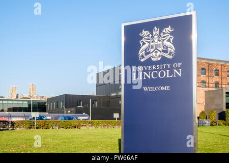 L'Université de Lincoln, Lincoln, Lincolnshire, Angleterre, RU Banque D'Images