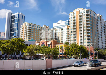 Fort ft.Lauderdale Florida,centre-ville,immeuble,Camden condominium,résidentiel,appartement,appartements,appartement,immeuble,bureaux,gratte-ciel de hauteur Banque D'Images