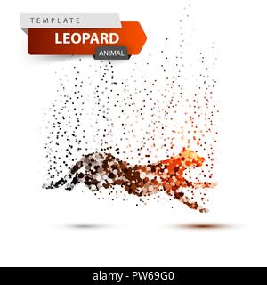 Leopard dans les sauts - illustration. Illustration de Vecteur