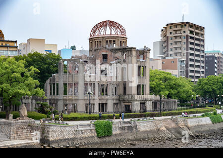Hiroshima, Japon - 27 juin 2017 : mémorial de la bombe atomique à Hiroshima, Japon Bâtiment Banque D'Images