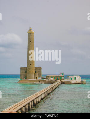 Sanganeb, Soudan - avril 2018. Sanganeb phare. Banque D'Images