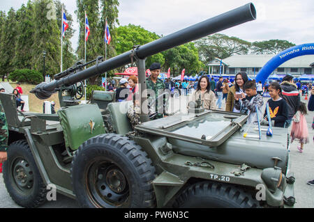 Chiang Rai, Thaïlande - 13 janvier 2018 : Journée des enfants 2018 à la 37 ème Région Militaire Army Camp, Mengrai Fort. Banque D'Images