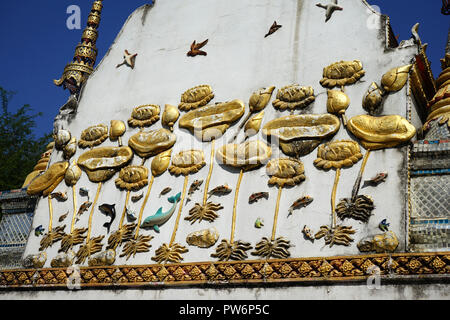 Détail, Wat Saen Fang, Mueang Chiang Mai District, Chang Mai, Thaïlande, Asie Banque D'Images