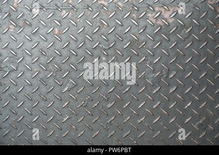 Motif de fond texturé Diamond plaque inox ou d'une feuille Banque D'Images