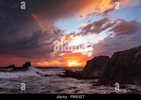 Magnifique Coucher de Laguna Beach Banque D'Images