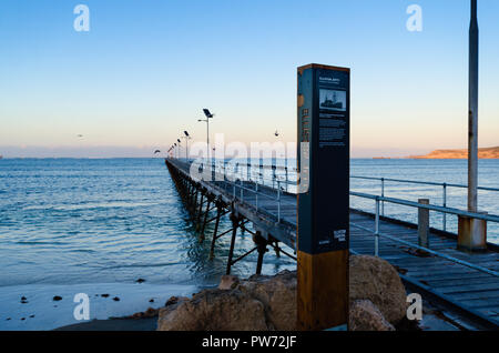 Historique La jetée d'Elliston Elliston, Australie du Sud Banque D'Images