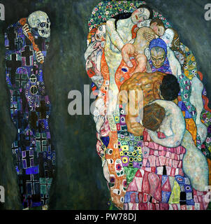 La mort et la vie 1910/1915, Gustav Klimt 1862 - 1918 peintre symboliste autrichien du mouvement de sécession de Vienne Autriche Banque D'Images