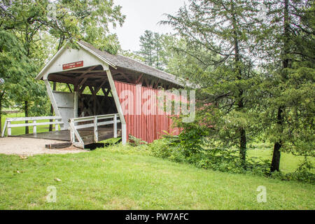 Le pont dans l'affaire Donahoe Cutler Winterset City Park, Winterset, Madison Comté (Iowa) Banque D'Images