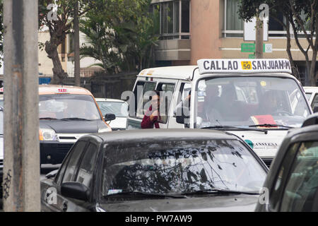 Lima, Pérou - 18 juin 2015: L'Organisation mondiale de la santé a nommé Lima, une ville de plus de neuf millions, d'avoir la pire pollution de l'air de tous les Amer latins Banque D'Images