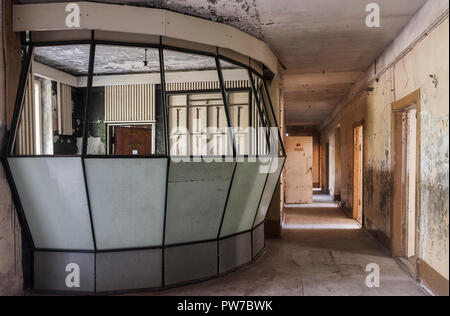 1 skrundra Skrundra,, en Lettonie. 31 août, 2014. Réception de la commande à l'ancienne base radar secret soviétique à la Lettonie, de Skrunda. Banque D'Images