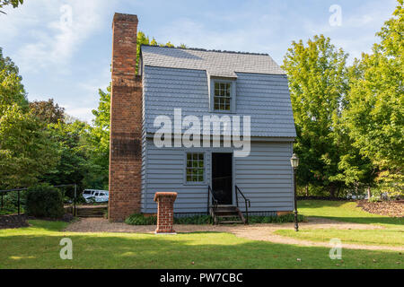 Greeneville, TN, USA-10-2-18 : La maison d'origine tient toujours à Raleigh, NC. Cette réplique est à l'Andrew Johnson National Historic Site, Banque D'Images