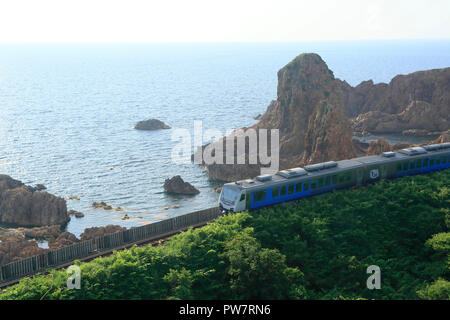 Ligne Gonou et la mer du Japon Banque D'Images