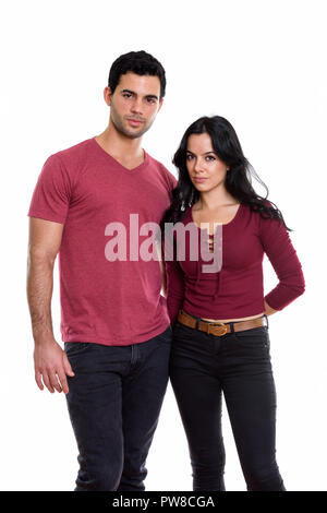 Studio shot of young woman in love Banque D'Images