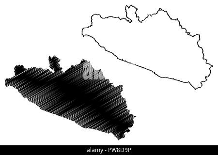 Guerrero (États-Unis du Mexique, Mexique, République fédérale) map vector illustration, croquis Gribouillage à l'État libre et souverain de Guerrero site Illustration de Vecteur